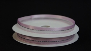 Band 20m/ 10mm, uni & tüll, pink/silber 30 Band 20m/ 10mm, uni & tüll, pink/silber 30