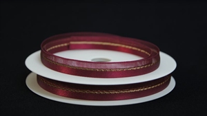 Band 20m/ 10mm, uni & tüll, bordeaux (38) Band 20m/ 10mm, uni & tüll, bordeaux (38)