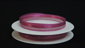 Band 20m/ 10mm, uni & tüll, erdbeer 34 Band 20m/ 10mm, uni & tüll, erdbeer 34