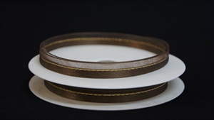 Band 20m/ 10mm, uni & tüll, dbraun Band 20m/ 10mm, uni & tüll, dbraun