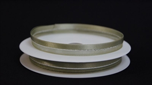 Band 20m/ 10mm, uni & tüll, olive/silber 64 Band 20m/ 10mm, uni & tüll, olive/silber 64