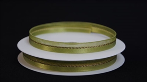 Band 20m/ 10mm, uni & tüll, hgrün Band 20m/ 10mm, uni & tüll, hgrün