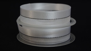 Band 20m/ 22mm, uni & tüll, weiss/silber Band 20m/ 22mm, uni & tüll, weiss/silber