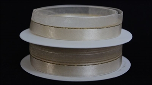 Band 20m/ 22mm, uni & tüll, ecru Band 20m/ 22mm, uni & tüll, ecru