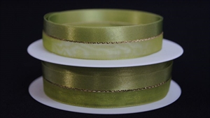 Band 20m/ 22mm, uni & tüll, hgrün Band 20m/ 22mm, uni & tüll, hgrün