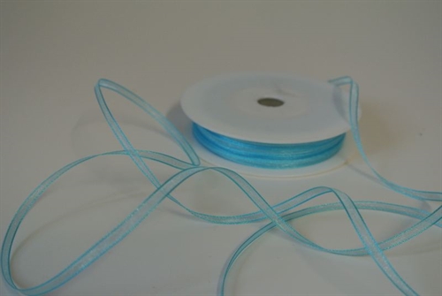 Band 50m/ 03mm, Organza, helltürkis Band 50m/ 03mm, Organza, helltürkis