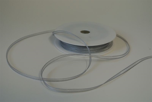 Band 50m/ 03mm, Organza, grau Band 50m/ 03mm, Organza, grau