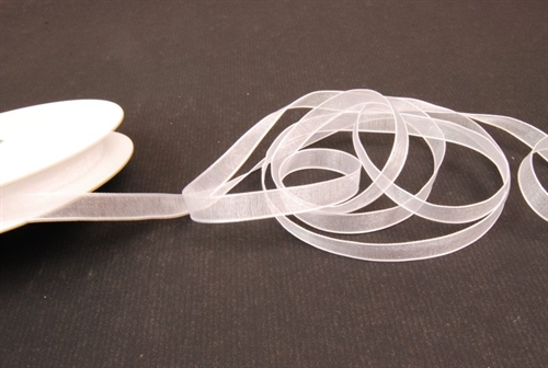 Band 50m/ 09mm, Organza, weiss Band 50m/ 09mm, Organza, weiss