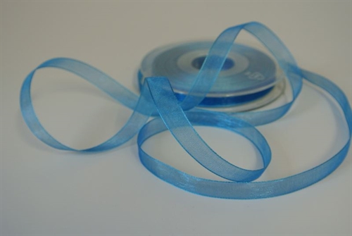 Band 50m/ 09mm, Organza, blau Band 50m/ 09mm, Organza, blau