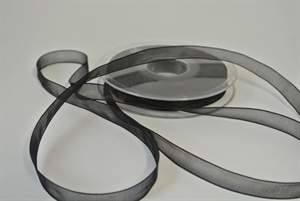 Band 50m/ 09mm, Organza, schwarz Band 50m/ 09mm, Organza, schwarz
