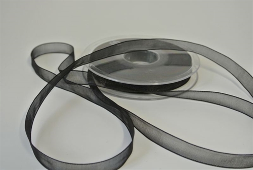 Band 50m/ 09mm, Organza, schwarz Band 50m/ 09mm, Organza, schwarz