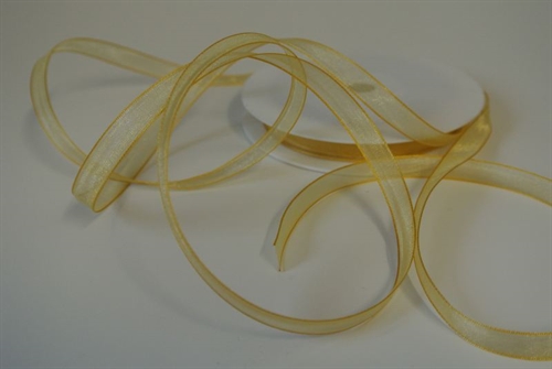 Band 25m/ 09mm, Organza, gelb Band 25m/ 09mm, Organza, gelb
