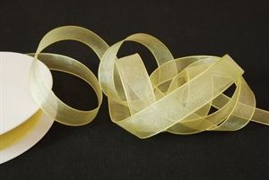 Band 50m/ 15mm, Organza, hgelb Band 50m/ 15mm, Organza, hgelb