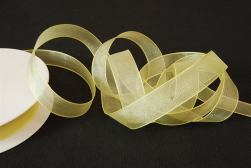 Band 50m/ 15mm, Organza, hgelb Band 50m/ 15mm, Organza, hgelb