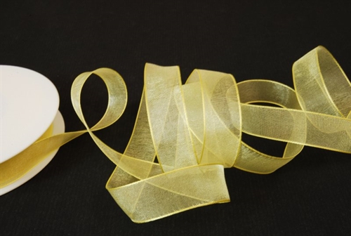 Band 50m/ 15mm, Organza, hgelb Band 50m/ 15mm, Organza, hgelb