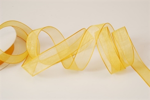 Band 50m/ 15mm, Organza, sonnengelb Band 50m/ 15mm, Organza, sonnengelb