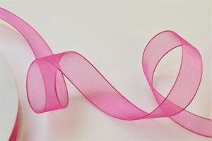 Band 50m/ 15mm, Organza, erika Band 50m/ 15mm, Organza, erika