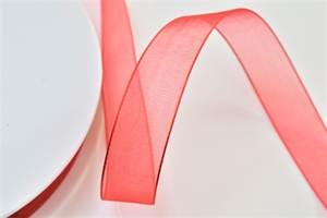 Band 50m/ 15mm, Organza, rot Band 50m/ 15mm, Organza, rot