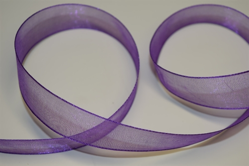 Band 50m/ 15mm, Organza, violett Band 50m/ 15mm, Organza, violett
