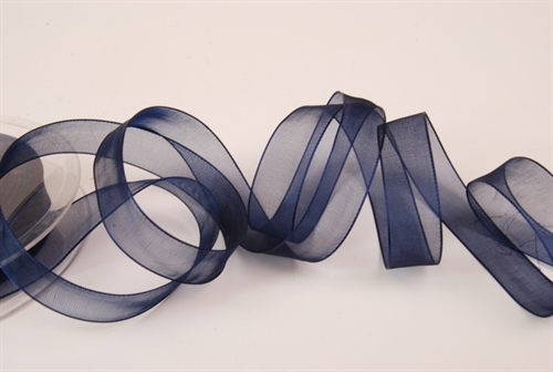 Band 50m/ 15mm, Organza, navi Band 50m/ 15mm, Organza, navi