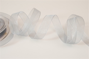 Band 50m/ 15mm, Organza, grau Band 50m/ 15mm, Organza, grau