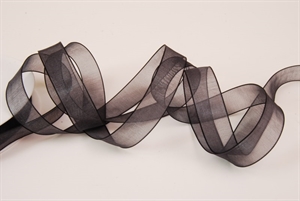 Band 50m/ 15mm, Organza, schwarz Band 50m/ 15mm, Organza, schwarz