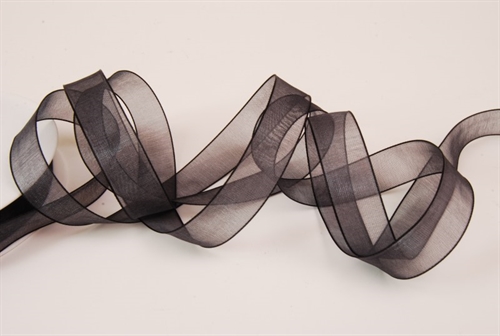 Band 50m/ 15mm, Organza, schwarz Band 50m/ 15mm, Organza, schwarz