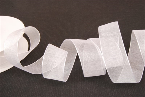 Band 50m/ 25mm, Organza, weiss Band 50m/ 25mm, Organza, weiss