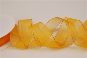 Band 50m/ 25mm, Organza, sonnengelb Band 50m/ 25mm, Organza, sonnengelb