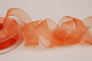 Band 50m/ 25mm, Organza, orange Band 50m/ 25mm, Organza, orange