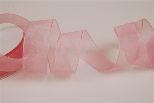 Band 50m/ 25mm, Organza, rosa Band 50m/ 25mm, Organza, rosa
