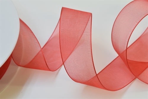 Band 50m/ 25mm, Organza, rot Band 50m/ 25mm, Organza, rot