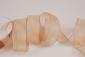 Band 50m/ 25mm, Organza, hbraun Band 50m/ 25mm, Organza, hbraun