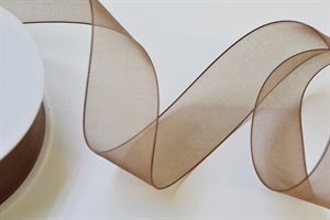 Band 50m/ 25mm, Organza, dbraun Band 50m/ 25mm, Organza, dbraun