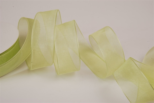 Band 50m/ 25mm, Organza, hgrün Band 50m/ 25mm, Organza, hgrün