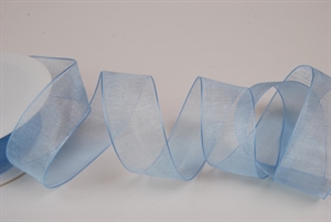 Band 50m/ 25mm, Organza, hblau Band 50m/ 25mm, Organza, hblau