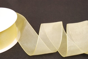 Band 50m/ 40mm, Organza, hgelb Band 50m/ 40mm, Organza, hgelb