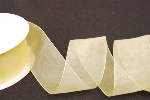Band 50m/ 40mm, Organza, hgelb Band 50m/ 40mm, Organza, hgelb