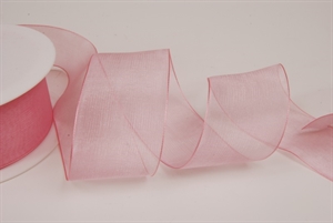 Band 50m/ 40mm, Organza, rosa Band 50m/ 40mm, Organza, rosa