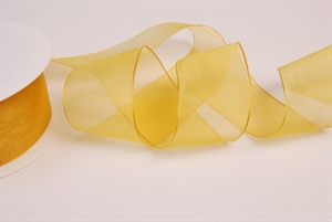 Band 50m/ 40mm, Organza, dgelb Band 50m/ 40mm, Organza, dgelb
