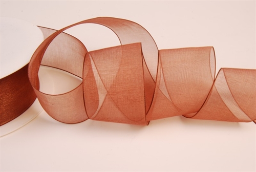 Band 50m/ 40mm, Organza, braun Band 50m/ 40mm, Organza, braun