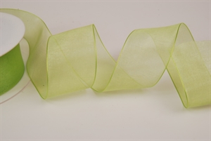 Band 50m/ 40mm, Organza, pastellgrün Band 50m/ 40mm, Organza, pastellgrün