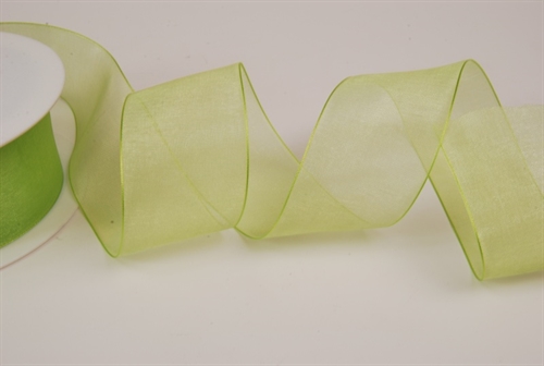 Band 50m/ 40mm, Organza, pastellgrün Band 50m/ 40mm, Organza, pastellgrün