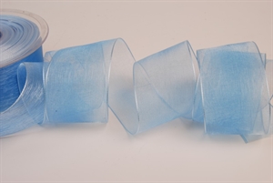 Band 50m/ 40mm, Organza, blau Band 50m/ 40mm, Organza, blau