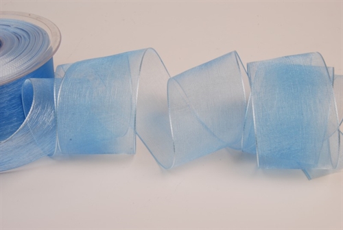 Band 50m/ 40mm, Organza, blau Band 50m/ 40mm, Organza, blau