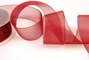 Band 50m/ 40mm, Organza, stierenblut Band 50m/ 40mm, Organza, stierenblut