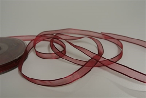 Band 25m/ 10mm, Organza d-face Satin, bordeaux Band 25m/ 10mm, Organza d-face Satin, bordeaux