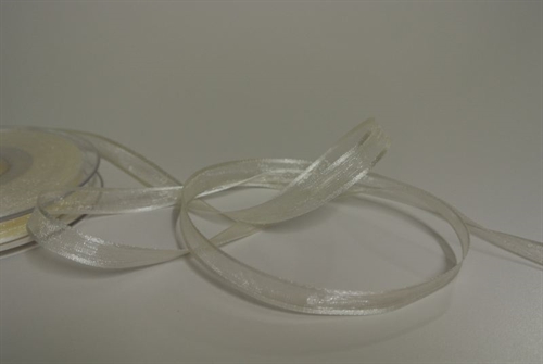 Band 25m/ 10mm, Organza d-face Satin, cream Band 25m/ 10mm, Organza d-face Satin, cream