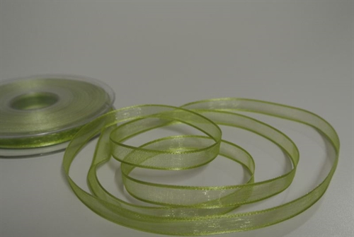 Band 25m/ 10mm, Organza d-face Satin, lindengrün Band 25m/ 10mm, Organza d-face Satin, lindengrün