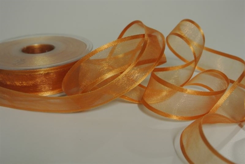 Band 25m/ 25mm, Organza d-face Satin, hbraun Band 25m/ 25mm, Organza d-face Satin, hbraun